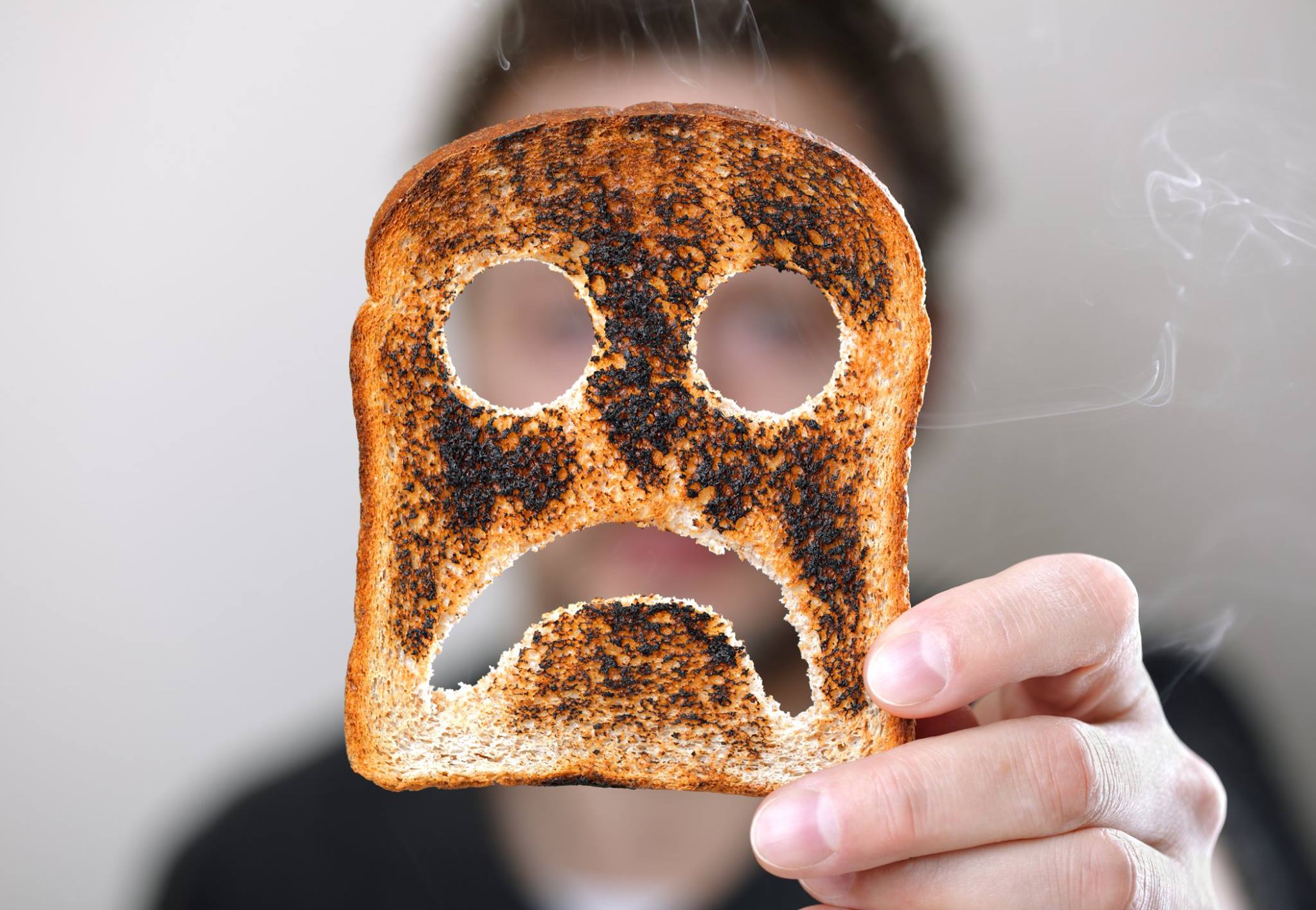 burnt toast sad face