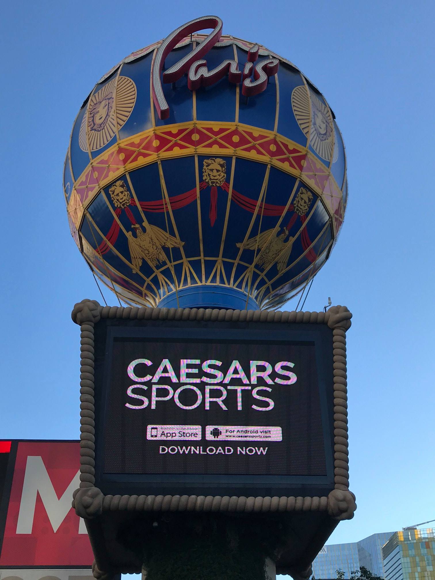 Photograph of Caesar Sports App in Las Vegas