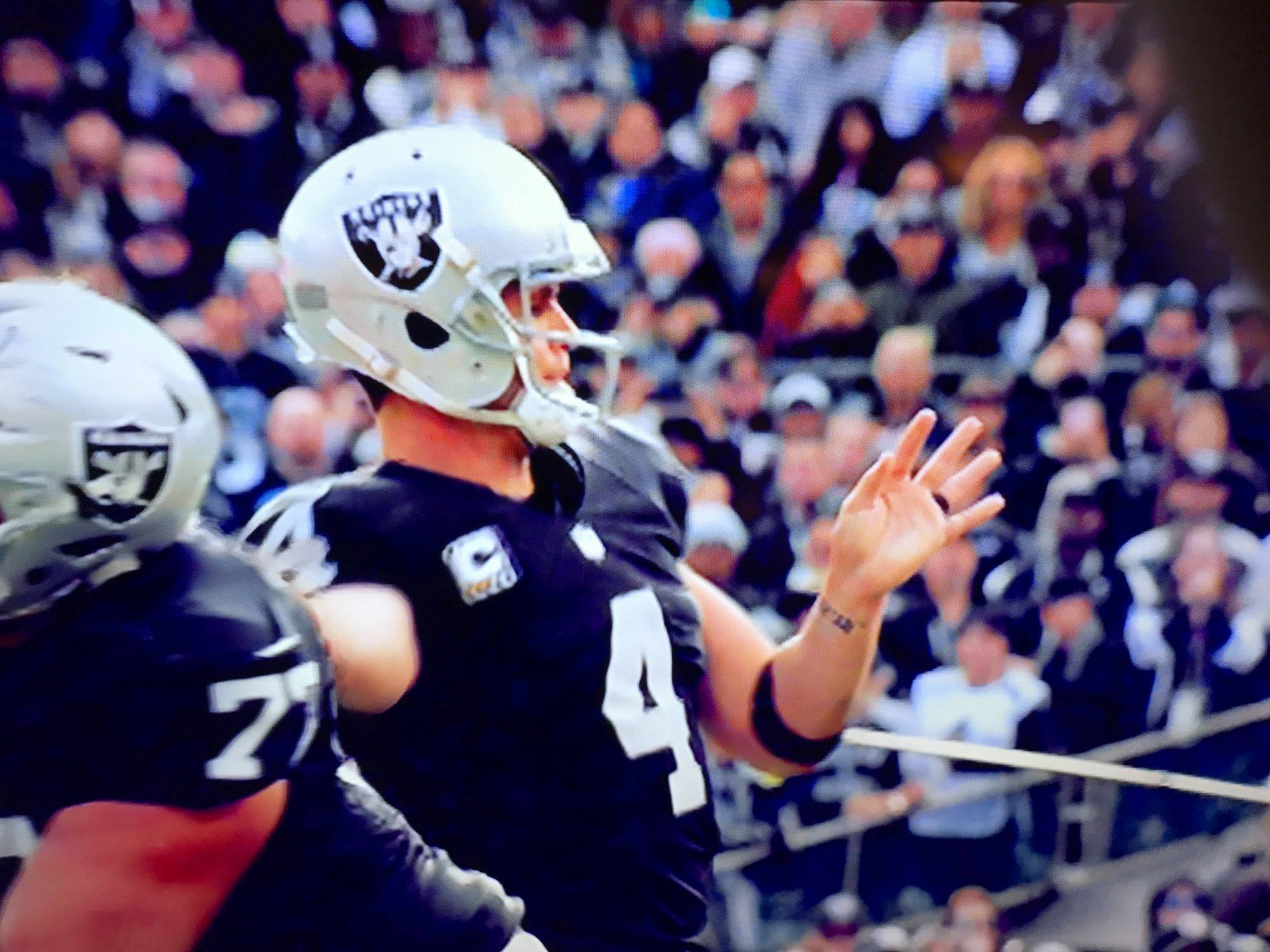 Photograph of Raiders quarterback