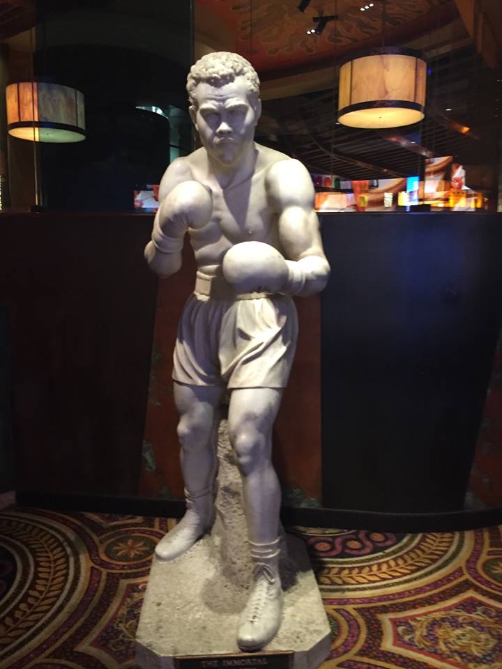 Photograph of boxer Joe Louis at Caesars Palace