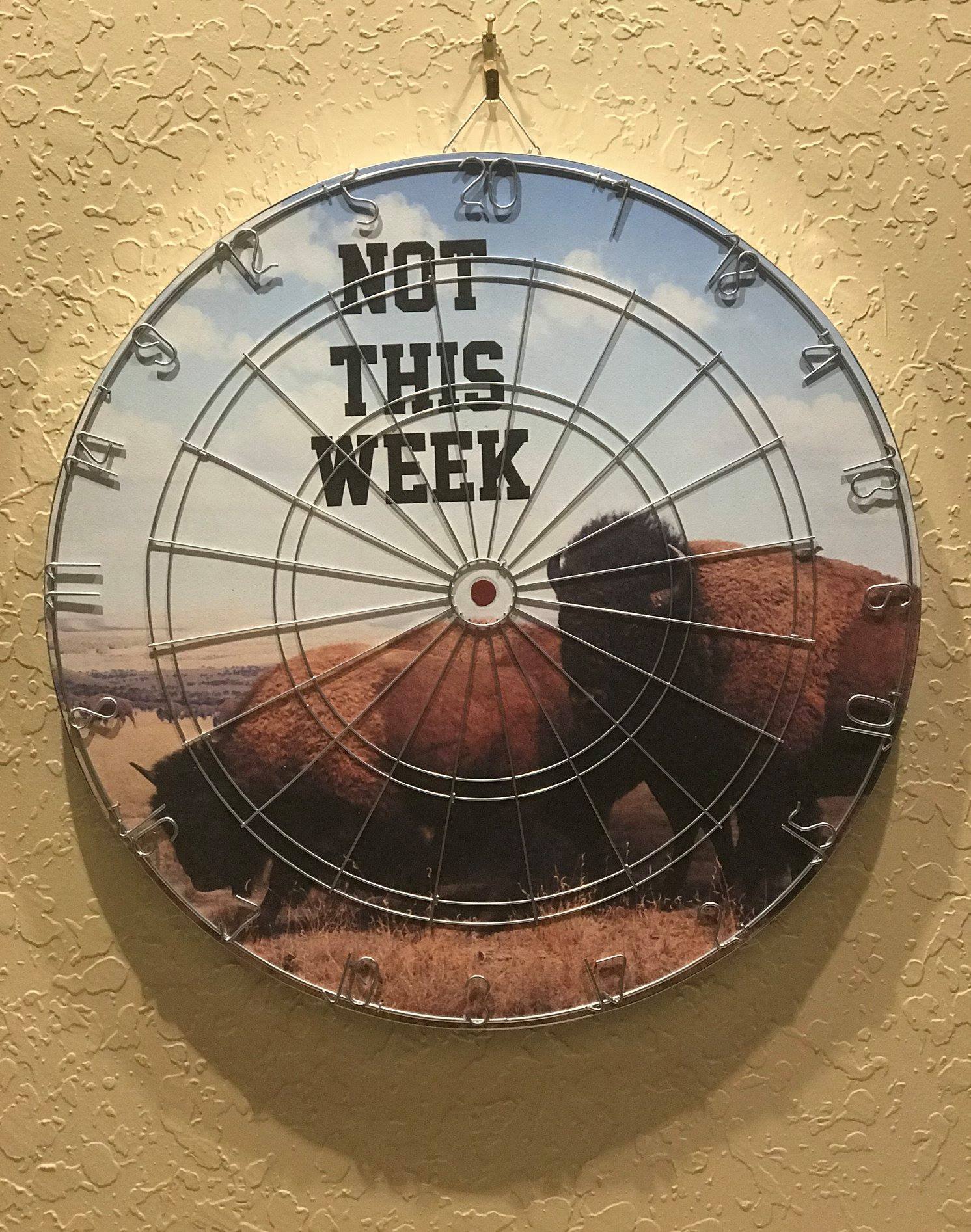 dart board of buffalos not this week