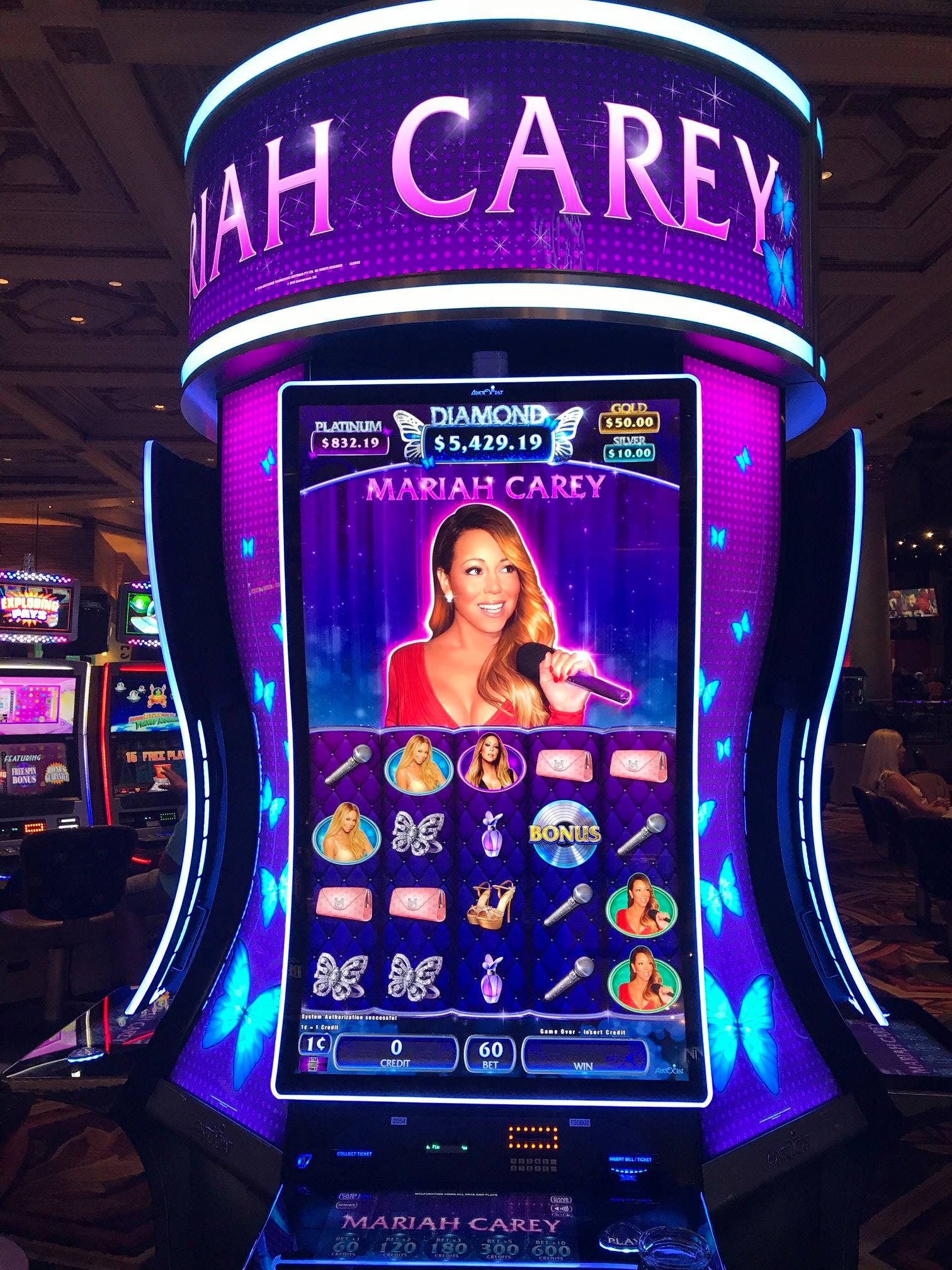 mariah carey slot machine in casino